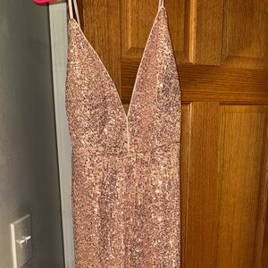 Sequin Rose Gold Dress